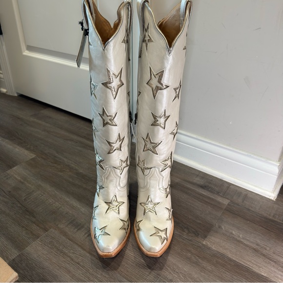 Ariat Casanova Star X Western White Leather Boots - Picture 7 of 13